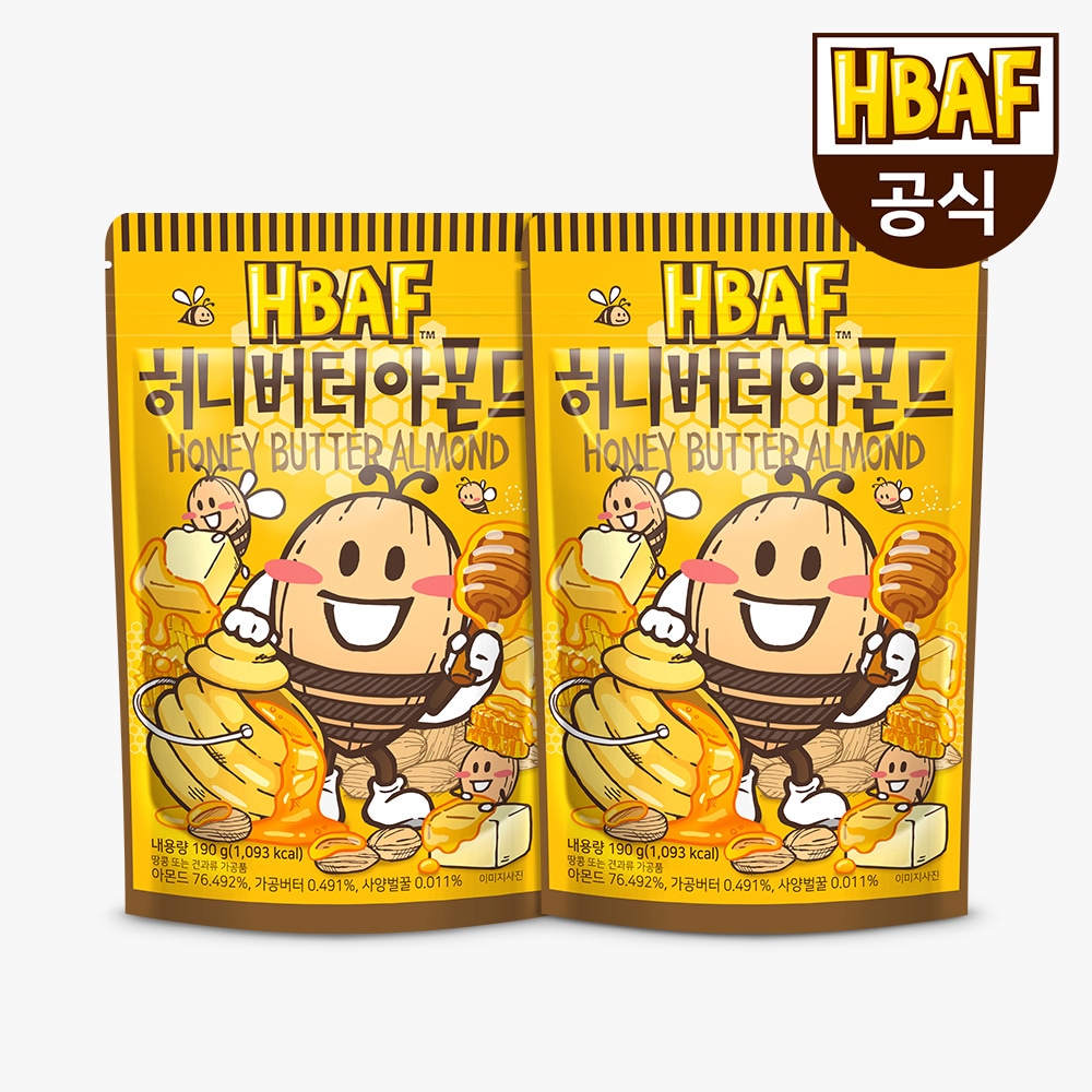 바프 허니버터 아몬드 190g 2봉