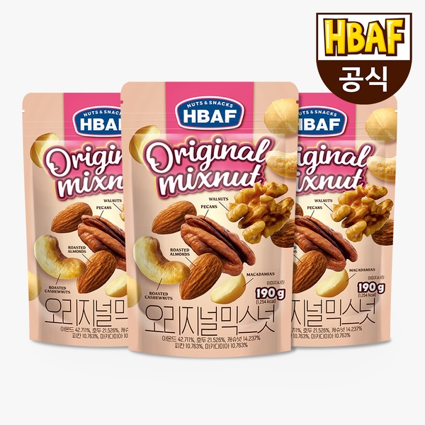 오리지널 믹스넛 190g*3봉