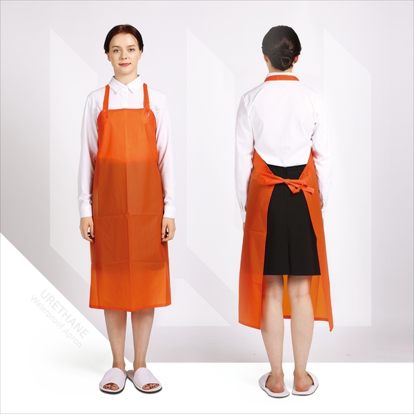 우레탄 방수 앞치마 / 중_목끈형 18color