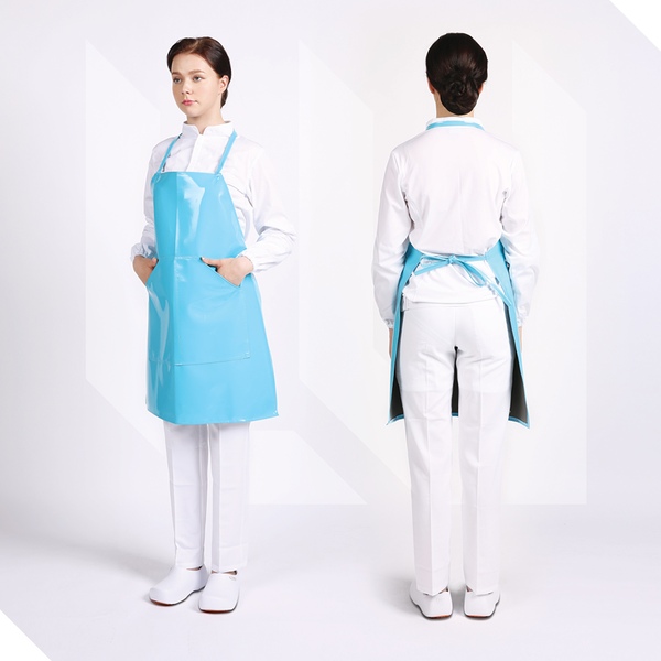 방수앞치마 / 양면코팅(소/주머니_목끈형) 13color