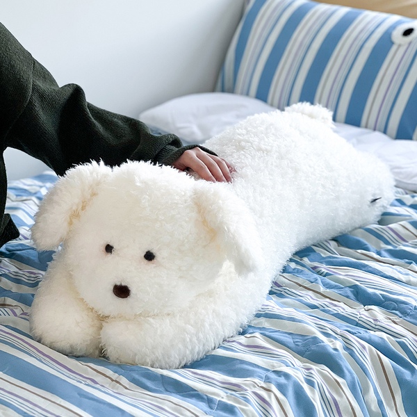 솜뭉치 강아지 롱 바디필로우 귀여운 안고자는 베개 모찌 대형 애착인형 집들이선물 롱쿠션
