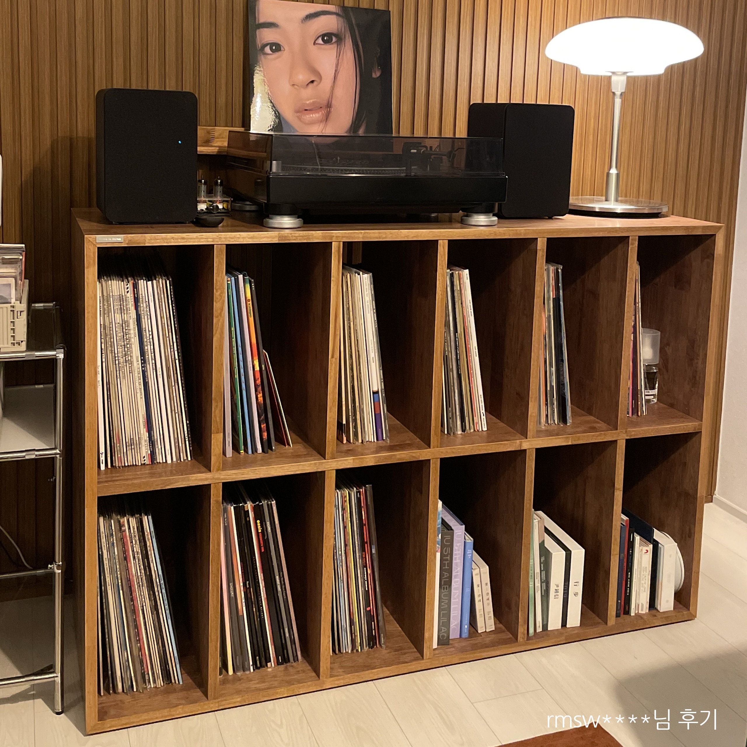 홈인홈 콜렉터북케이스 LP장 깊은 2단 원목책장 1200 6x2_J206