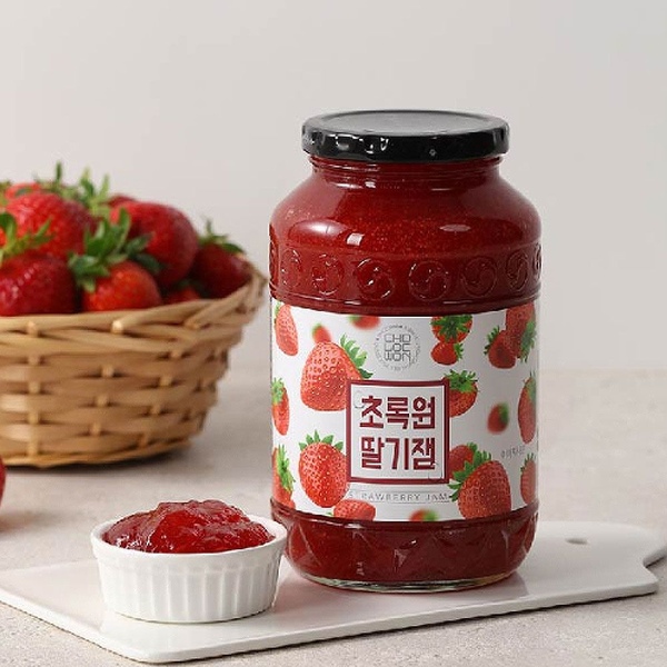 초록원 딸기잼 1kg 딸기청 과일청 과일잼