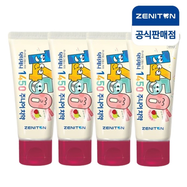 1450 고불소 주니어 사과자두향 치약 60g 4개