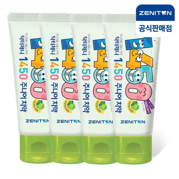1450 고불소 주니어 치약 샤인머스켓향 60g 4개
