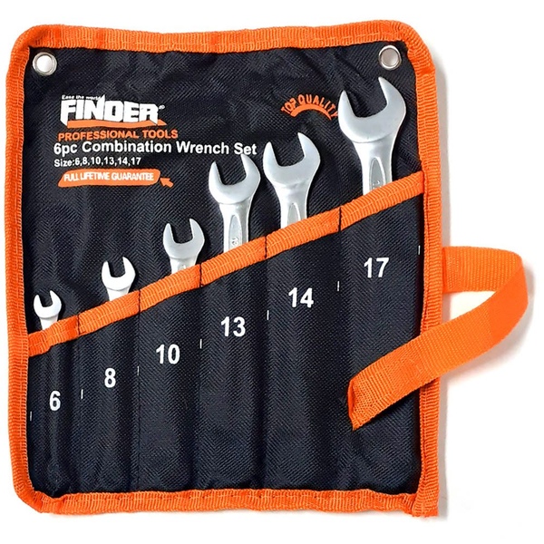 FINDER 파인더 콤비 스패너 6PCS + 둘둘말이 롤업 포켓 파우치 (1095)