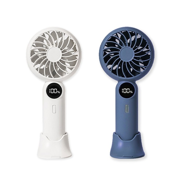 1+1 LED 휴대용 선풍기 3단계 풍속조절 배터리 확인 가능 디스플레이 미니 저소음