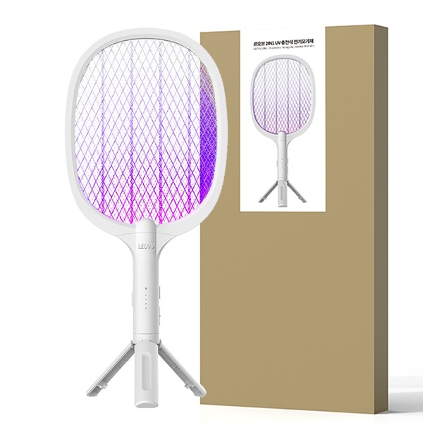 르오브 2IN1 UV 충전식 해충퇴치 전기 모기채 4,800mAh