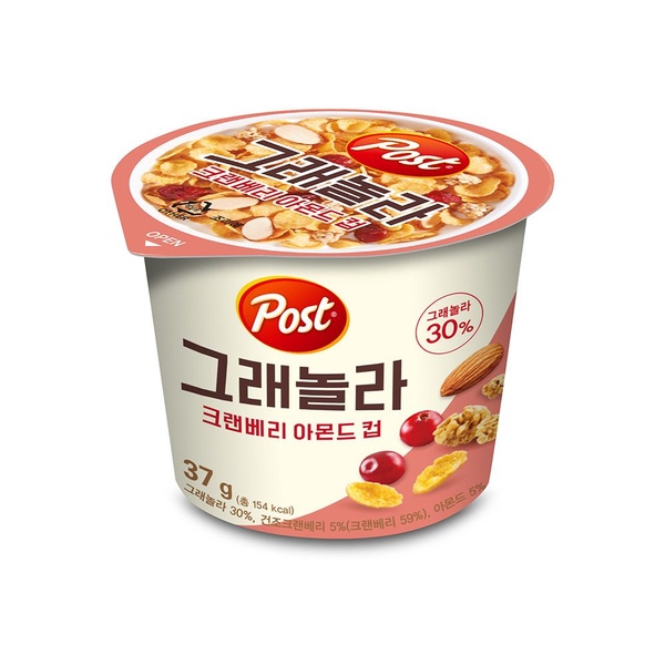 포스트 그래놀라 크랜베리아몬드컵 37g* 12개