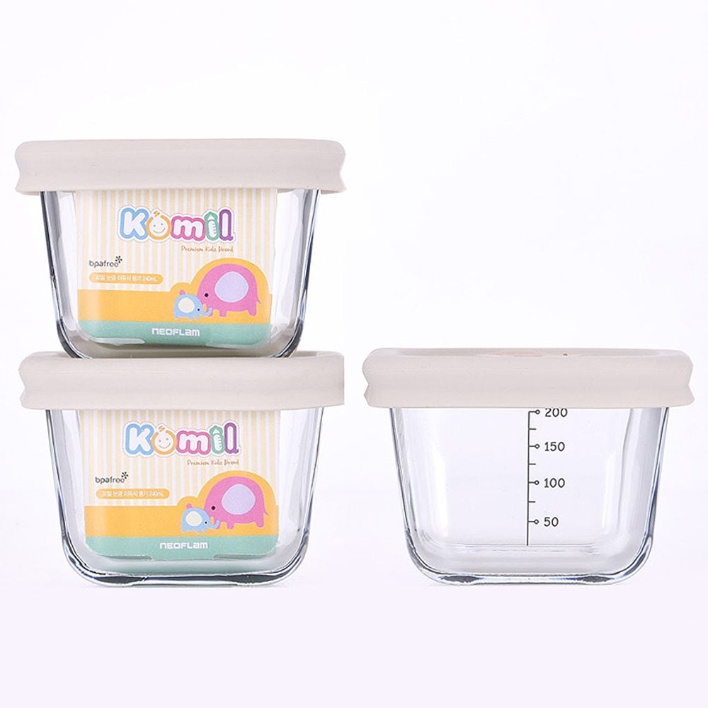 네오플램 네오플램 꼬밀 이유식용기 3P세트 240ml 이유식보관용기