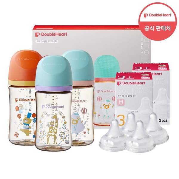 모유실감 3세대 240ml 트리플팩 (노꼭지)+젖꼭지 4개