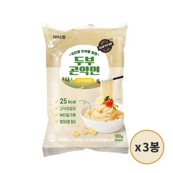 맛있는 다이어트 국내산 두부를 넣은 두부곤약면 180g*3봉/5봉