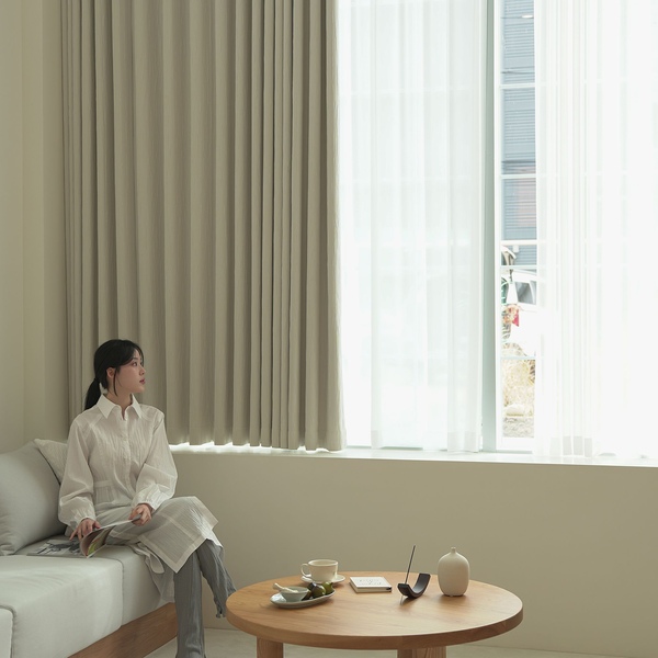 [오늘의집 단독] 윤슬 프리미엄 호텔식 형상기억 햇빛차단 암막커튼 핀형 3colors