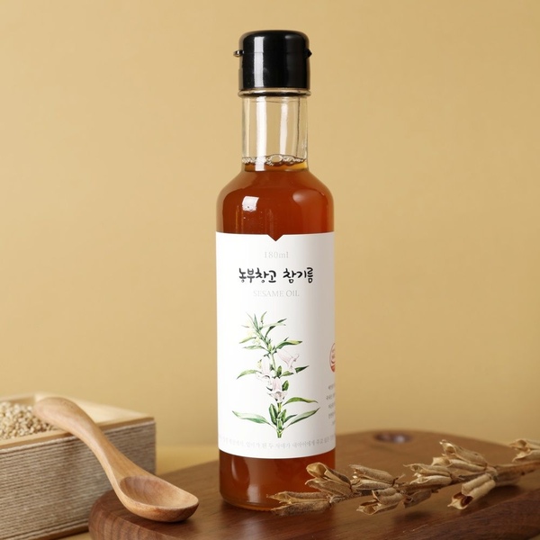 경북 예천 100%국산 저온압착 진한참기름 300ml