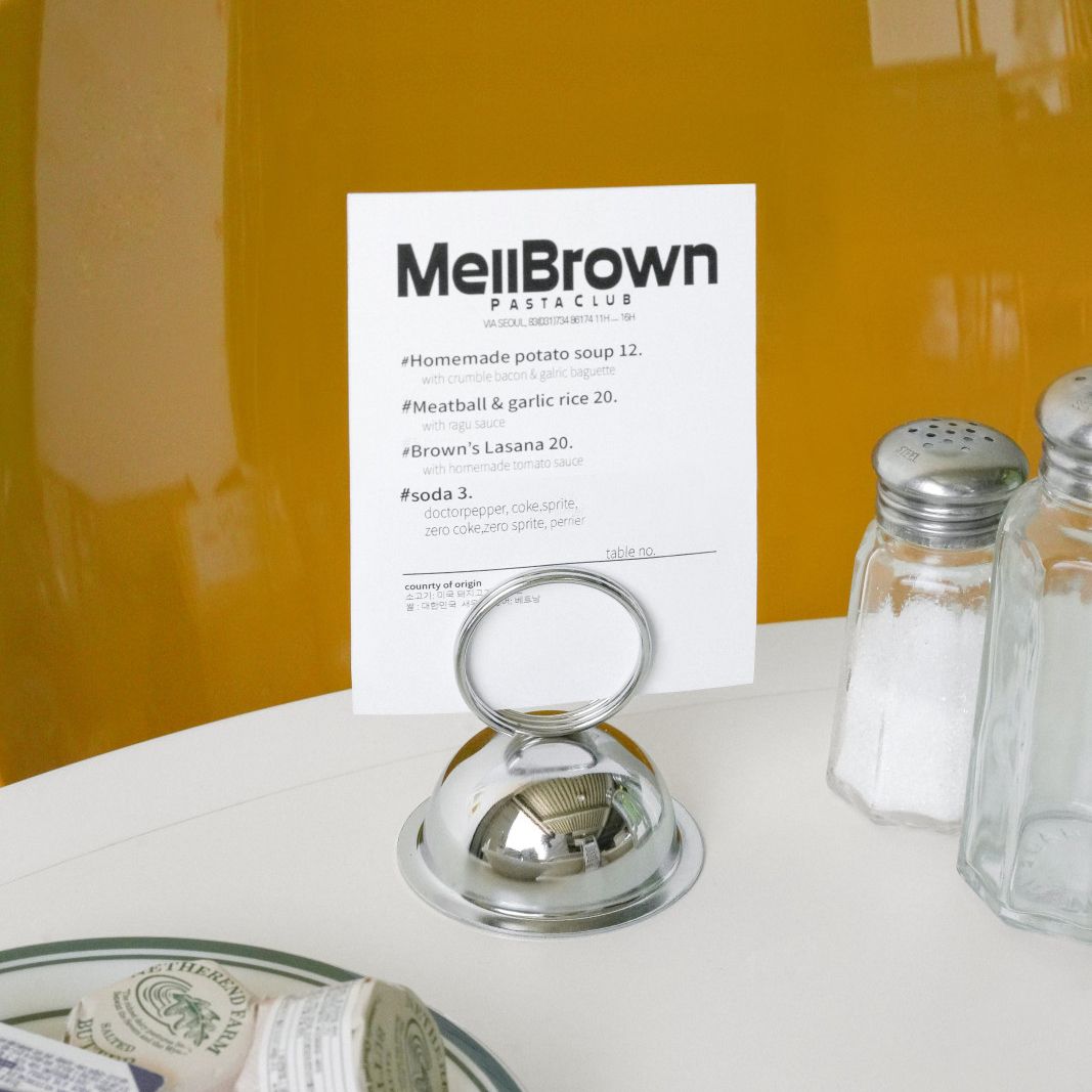 mellbrown 벨타입 카페 메뉴꽂이 메뉴홀더 빵이름표