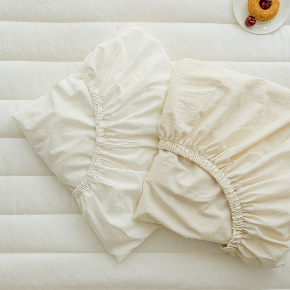 바자르 슬립워싱 순면 광목 홑겹 매트리스커버 SS/Q/K 2컬러