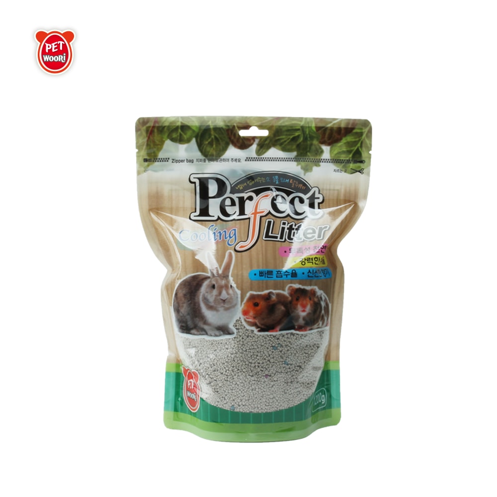 오늘의집 펫우리 퍼펙트 쿨링 화장실 모래 1.2kg 햄스터 화장실모래 벤토나이트 청결 관리