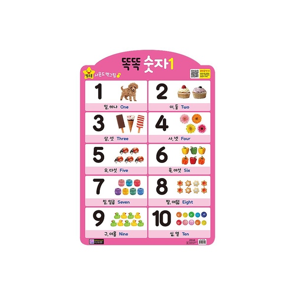 별초롱 사운드 벽그림 벽보 - 숫자1