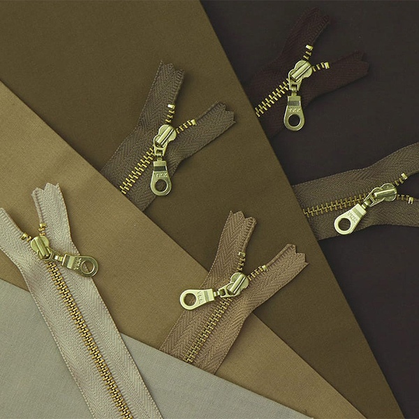 YKK 도넛 골드 지퍼 25cm 13종 컬러 금속