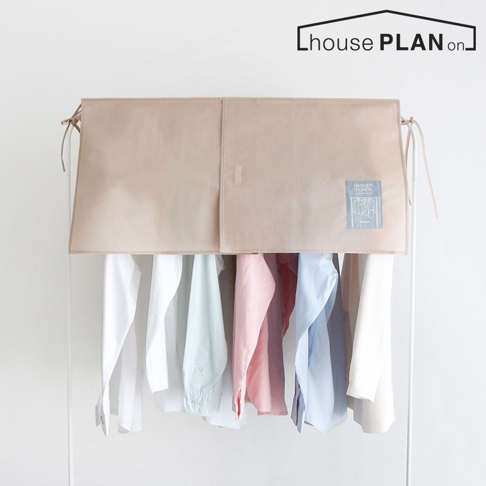 하우스플랜온 유니크 하프 행거커버 90x50cm 먼지차단 옷정리 옷커버 드레스룸커버 덮개 가리개 - 최저가 5,900원