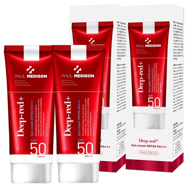 딥레드 선크림 SPF50 PA+++ 2개입