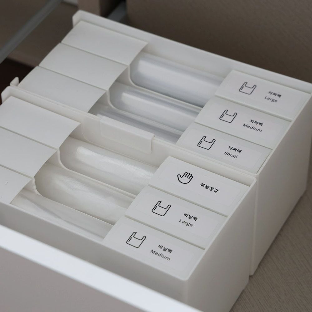 플레이트라벨 Pla 비닐봉투 정리함 (지지대포함) 비닐봉지 정리함 - 최저가 2,090원