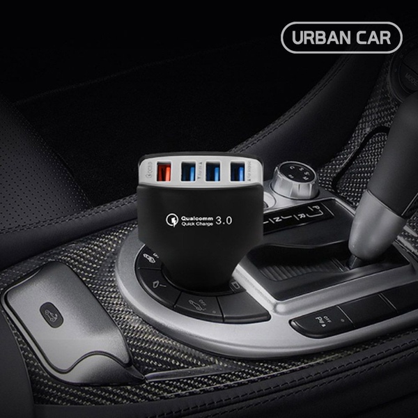 차량용품 USB 4구 고속충전기 BK352