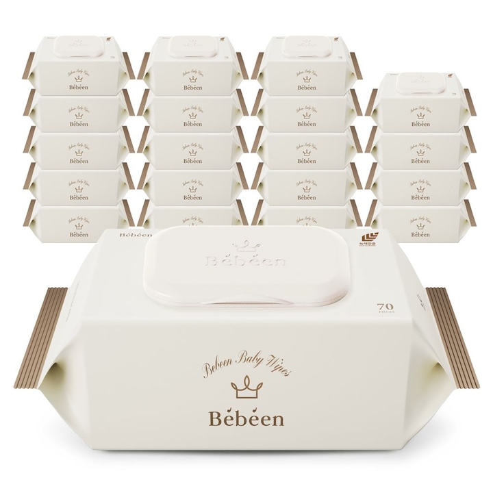 [오늘의집] 베베앙 아기물티슈 두꺼운 프리미엄 골드 75gsm 물티슈 70매 20팩