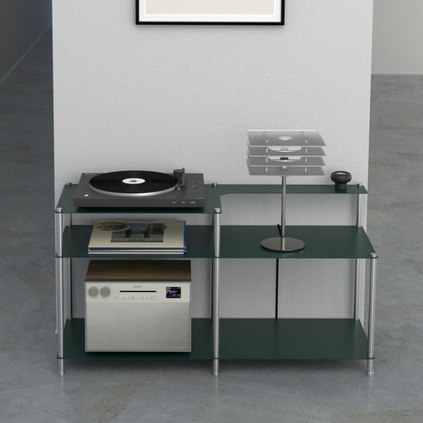 모듈가구 TW-LP-01 (4color) 거실 모듈 조립형 인테리어 턴테이블 철제 선반