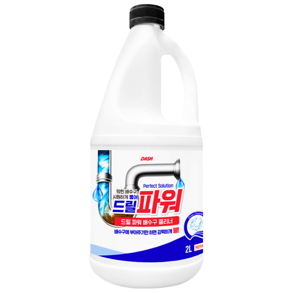 드릴파워 초강력 배수구 클리너 하수구 냄새제거 2L 싱크대 욕실 청소