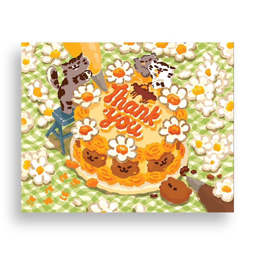 오늘의집 위메이크페인팅 DIY 명화그리기 땡큐케이크 50x40