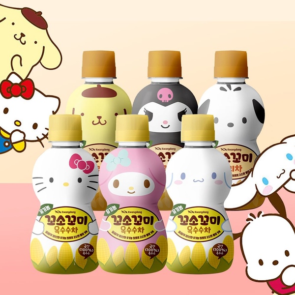 광동 꼬소꼬미 200ml 옥수수차 20입 + 보리차 20입 (산리오 패키지 랜덤)