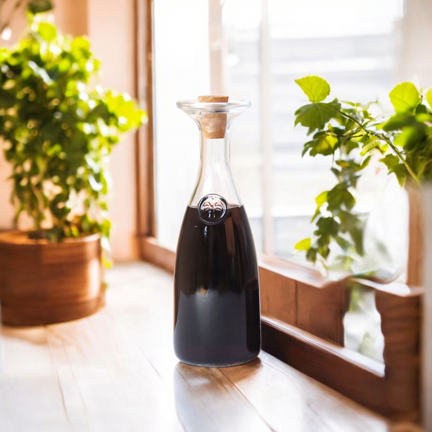 오늘의집 이태리글라스 플뢰르 드 리스 와인 카라페 750ml /디캔더/크르크마개유리병/유리병/와인병