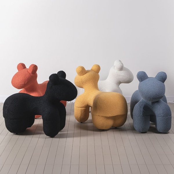 포니 체어 인테리어 거실 라운지 디자인체어 인형 스툴 4colors