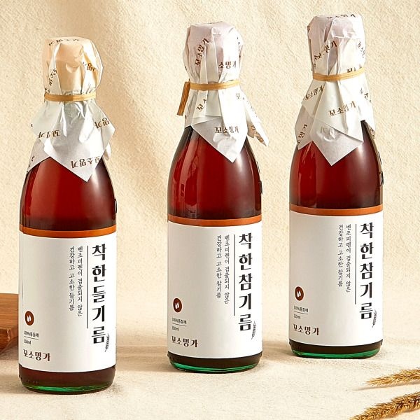 [1+1] 벤조피렌 침전물 없는 착한참기름/착한들기름 350ml 2병 골라담기