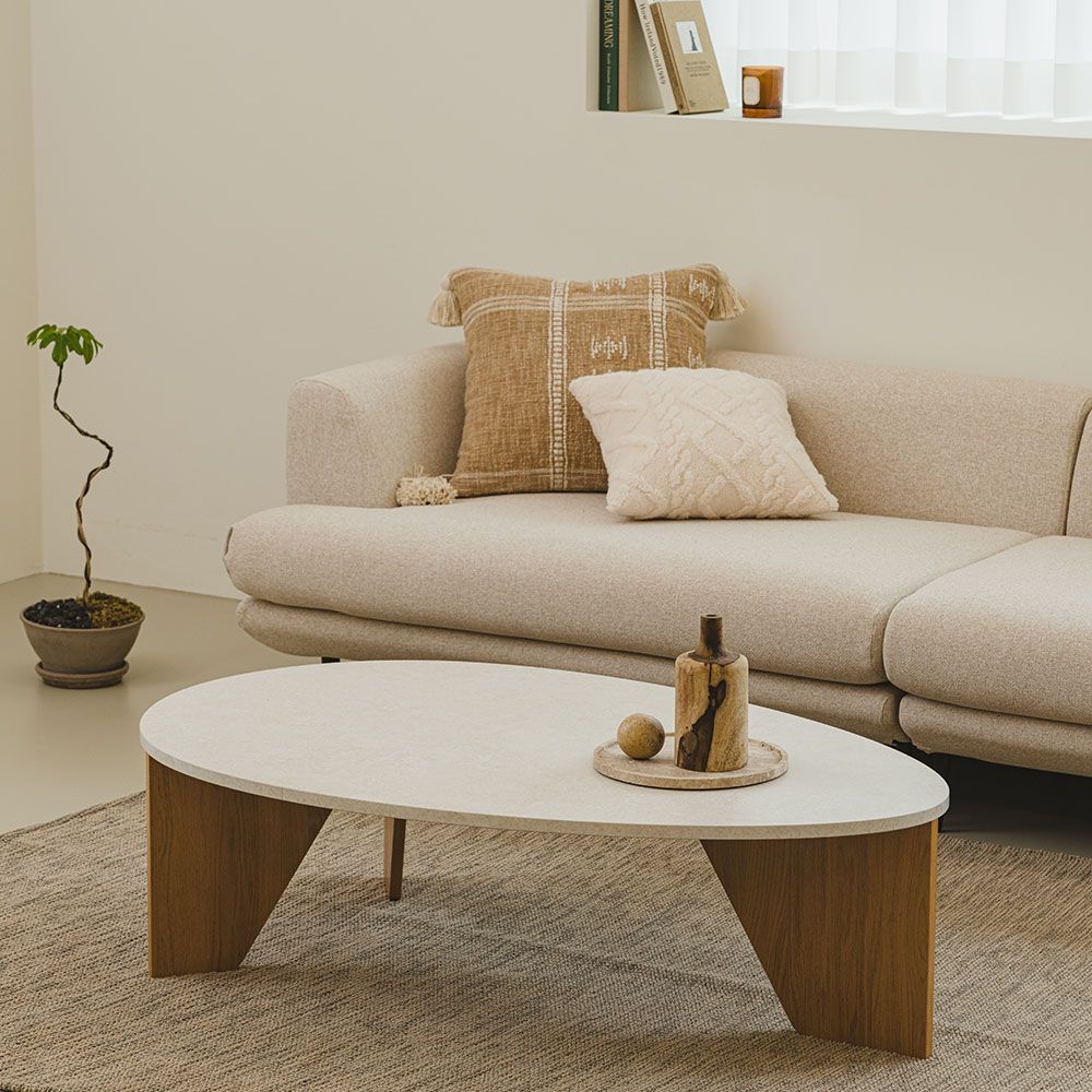 woodray メイ ローテーブル［2サイズ］ ホワイト 加工木材 奥行き 77cm