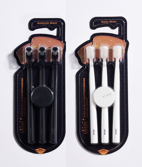 마그네틱 항균 칫솔 3pcs 리필세트(어센틱블랙/노블화이트 2color 택 1)