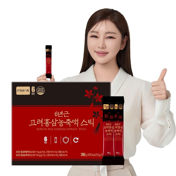 6년근 고려홍삼 농축액스틱 1박스 30포 홍삼스틱 선물세트 쇼핑백 증정