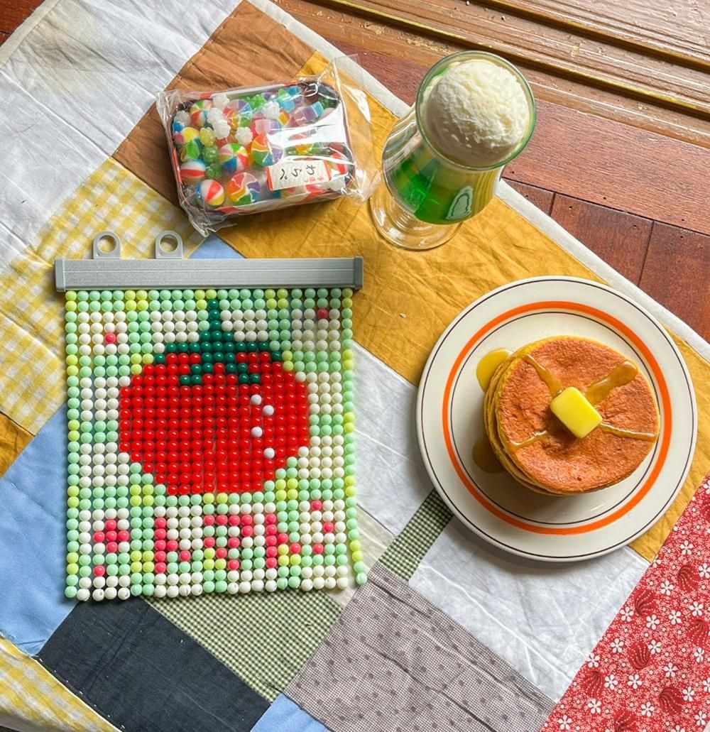 오늘의집 비즈발 만들기 키트 미니 DIY 구슬발 비즈커튼 문발 재료 인테리어 비즈발만들기 토마토 B