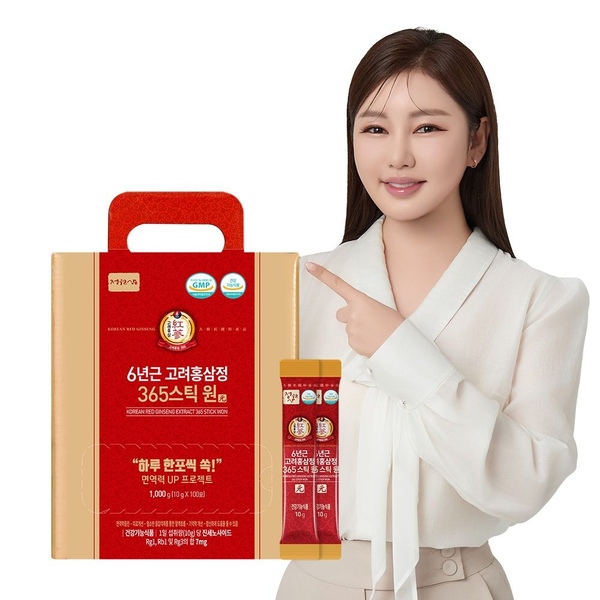 6년근 고려홍삼정 365스틱 원 1박스 100포 홍삼스틱