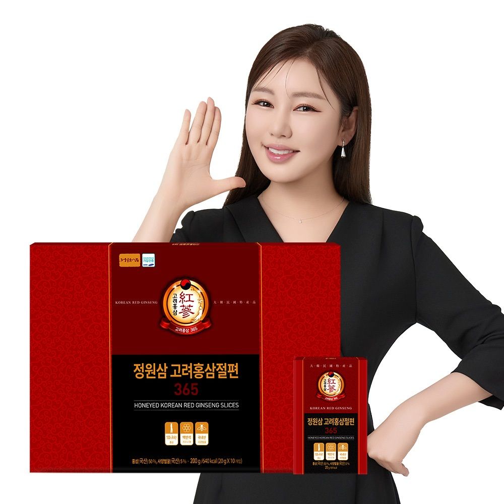 정원삼 고려홍삼절편 365 1박스 국내산 홍삼 선물세트 쇼핑백 증정