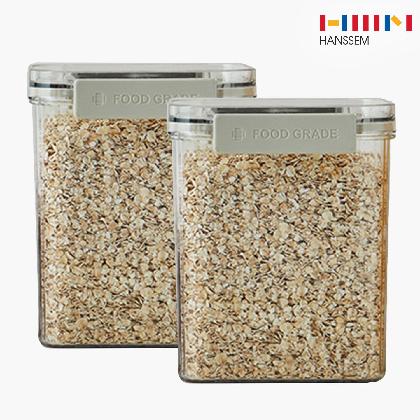 한샘 한샘 클리어 밀폐용기 보관 잡곡통 씨리얼통 1300ml