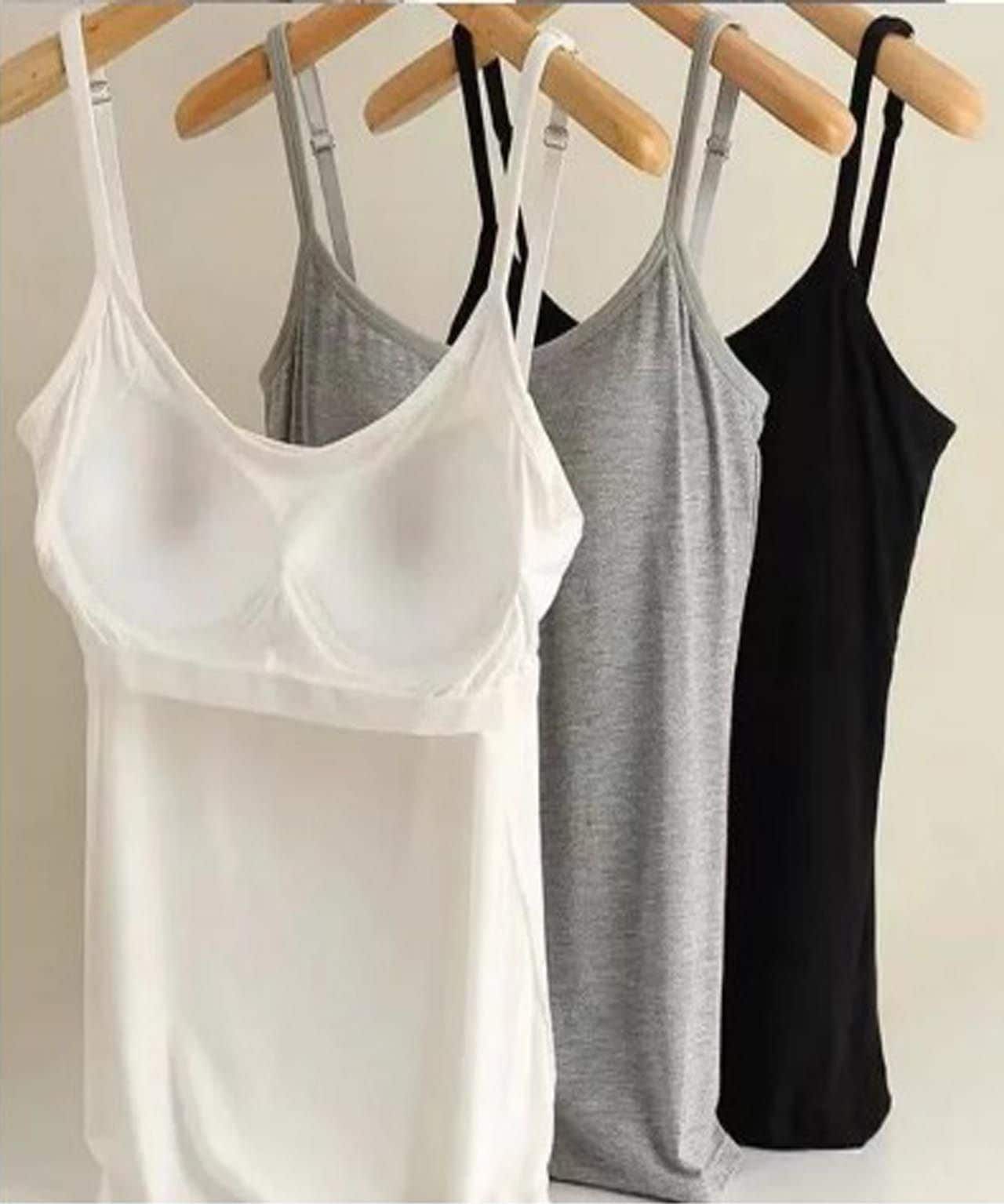 뉴블리스 여성끈브라나시 투인원 모달 캡내장 런닝 3color