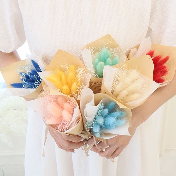 살랑라그라스 생화 프리저브드 미니꽃다발 7Color