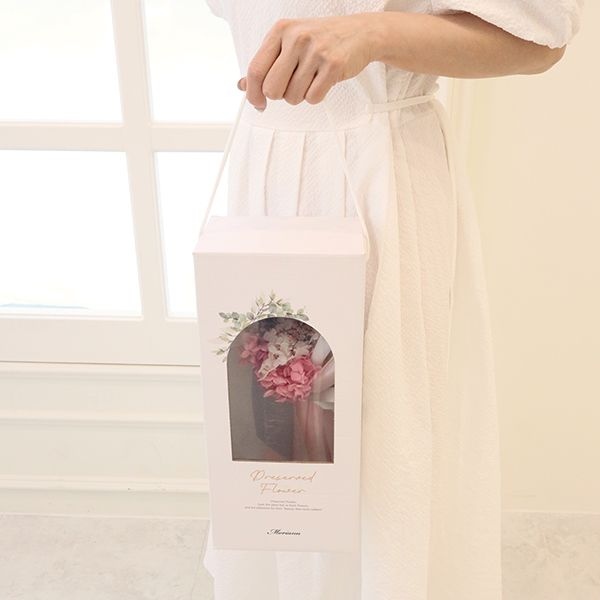 러블리수국 생화 프리저브드 조명꽃다발 기프트박스 3Color