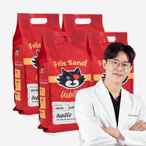고양이 모래 벤토나이트 원티드 4.3kg 4개입