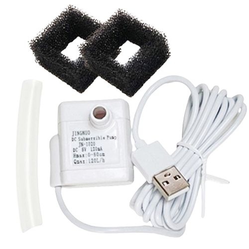 수중모터+필터2묶음 USB 고양이정수기 워터펌프 여과기 어항 수조 모터 DC 5V 3.5W