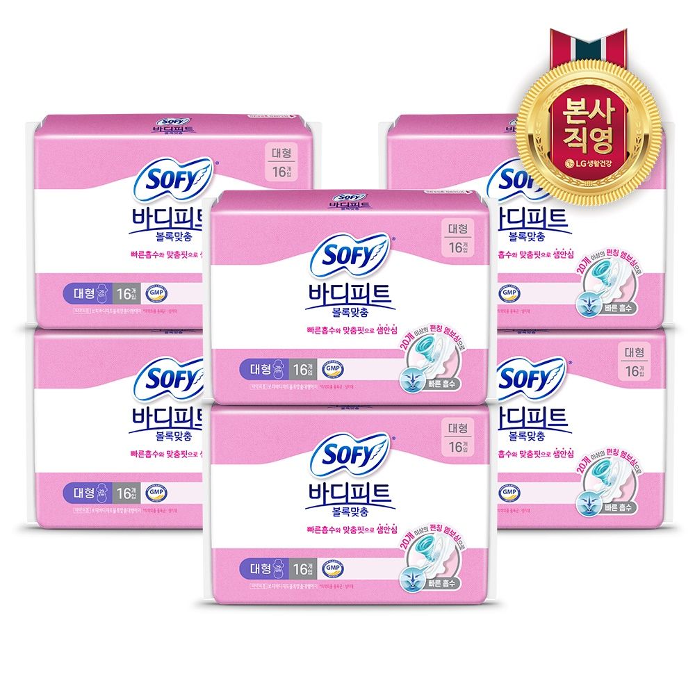 오늘의집 쏘피 바디피트 볼록맞춤 대형 16P x 6개