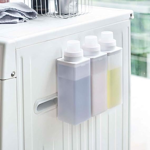 [해외] 세탁기 마그네틱부착 세제 리필 용기 3개세트 500ml 4854