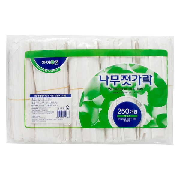 아이존 나무젓가락 250p NA 일회용 일회용품 캠핑 도시락